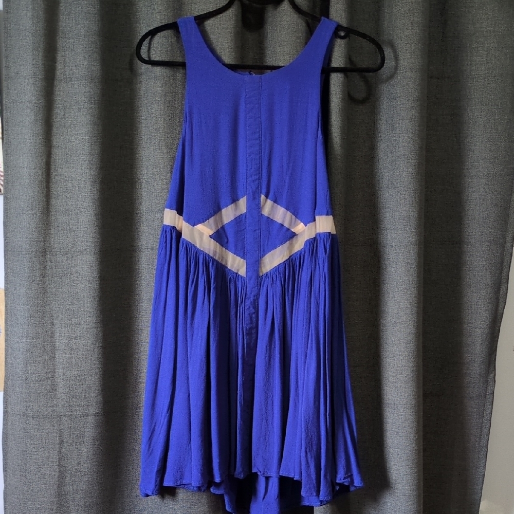 Revolve Finders Keepers Flowy Royal Blue Cut Out Sleeveless Dress S